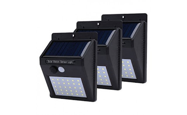 Set 3 x Lampa solara de perete cu senzor miscare 30 LED