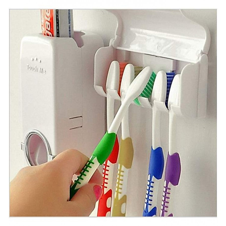 Dozator pasta de dinti cu suport pentru 5 periute