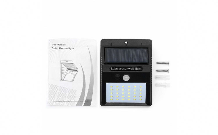 Set de patru lampi solare 30 de leduri cu senzor de miscare si de lumina