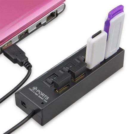 Hub Usb 4 porturi cu butoane individuale on/ off