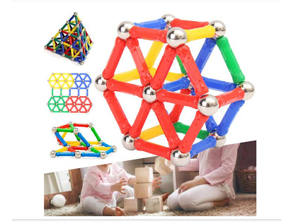 Joc creativ pentru copii, Magnastix 103 piese