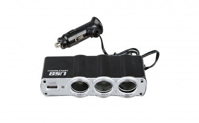 set2x Priza auto cu USB, 3 iesiri tip bricheta