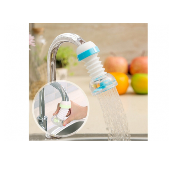 set 2 x Cap flexibil antistropire pentru robinet, pentru un consum redus de apa