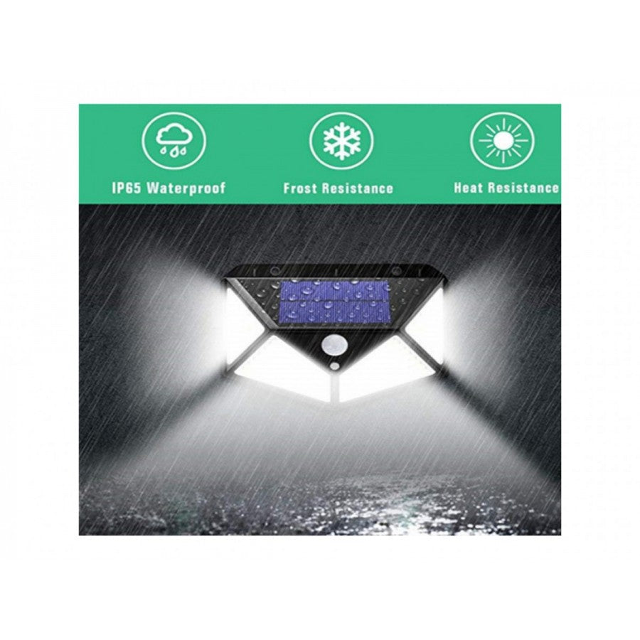 Lampa solara 100 LED 3 moduri de functionare, incarcare solara si senzor de miscare