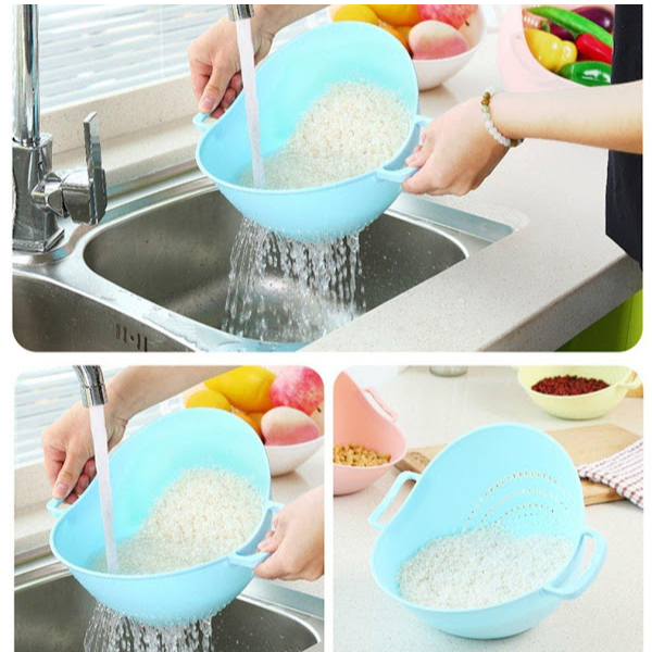 Castron de plastic si strecuratoare, multifunctional 2 in 1