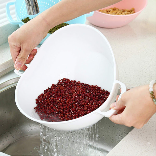 Castron de plastic si strecuratoare, multifunctional 2 in 1
