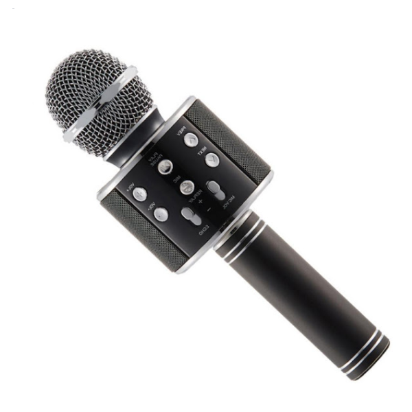Microfon Karaoke Wireless Bluetooth WS-858 cu difuzor si acumulator incorporat