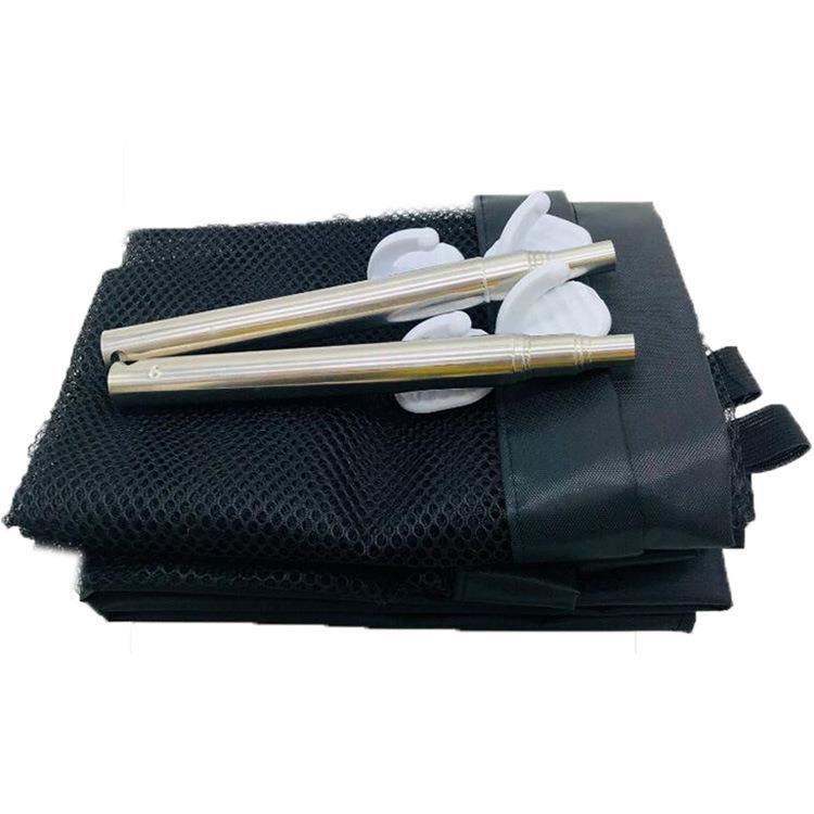 Bariera cu plasa de protectie usa pentru caini, 110 x 75 cm, negru