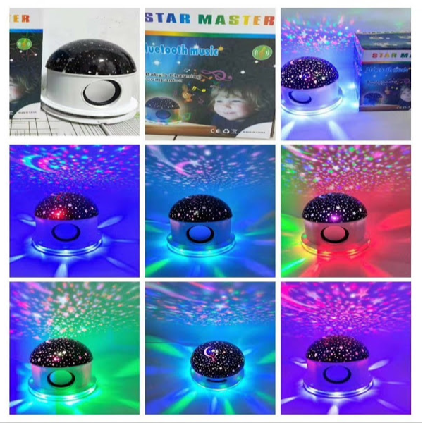 Lampa muzicala cu proiectie stele si luna