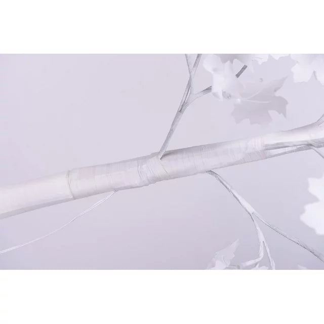 Copac decorativ, alb, iluminat 128 led, 170 cm