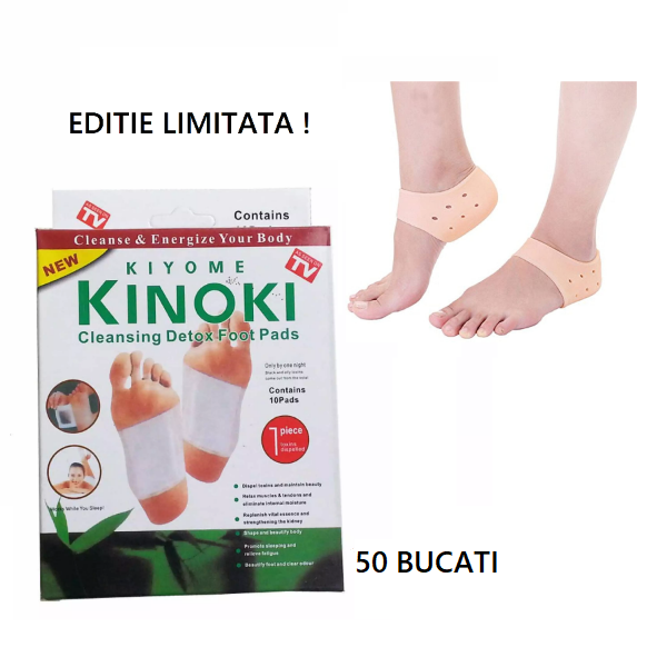 Set 50 Kinoki + Pernute de silicon pentru calcaie