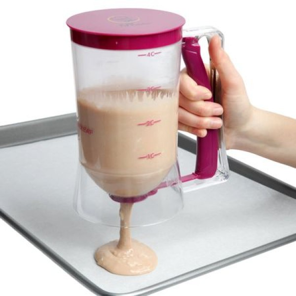 Dispenser aluat + forma silicon pentru oua/clatite
