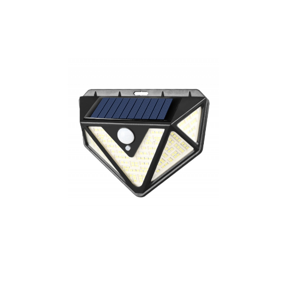Lampa 166 LED cu panou solar si senzor de miscare