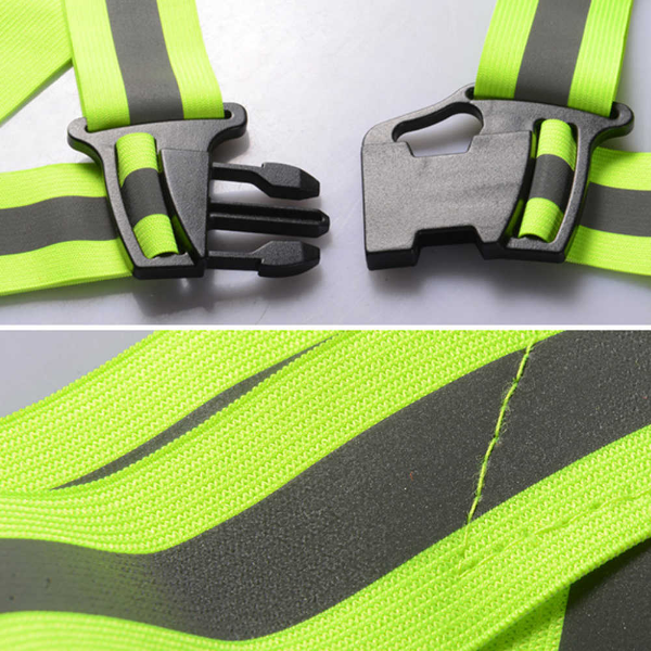 Ham reflectorizant reglabil, banda 5 cm, verde, unisex, universal