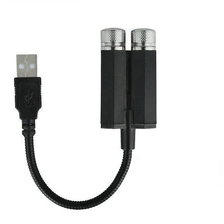 Proiector cu lumina laser ambientala cu stele, in doua culori rosu si mov