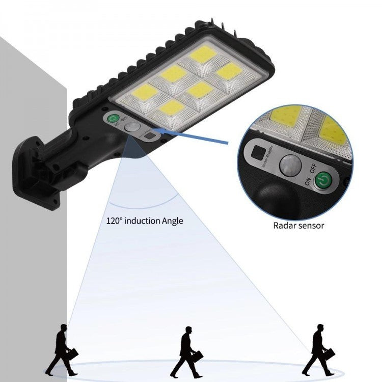 Lampa solara de perete 9 LED cu telecomanda