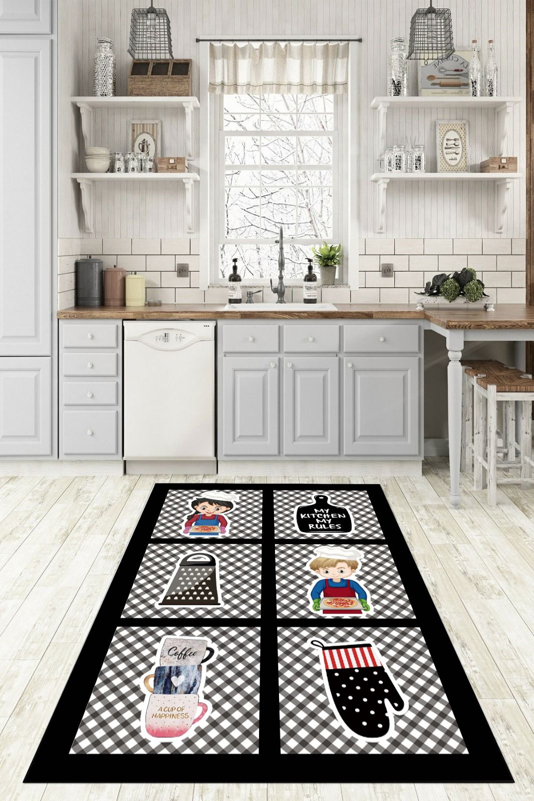 Covor Bucatarie Retro 120x180CM