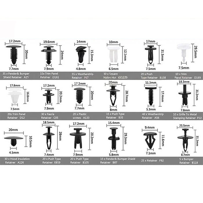 Clips4Car, kit de montare auto din 415 piese