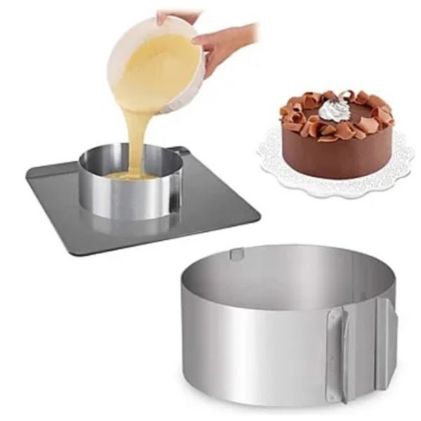 Forma reglabila pentru tort 16-30 cm din inox