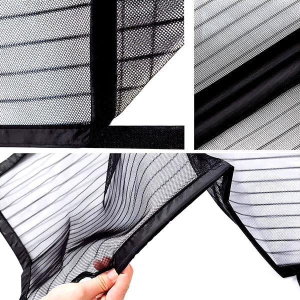 Set 2 perdele magnetice anti-insecte, dimensiunea 210x100 cm NEGRU/MARO
