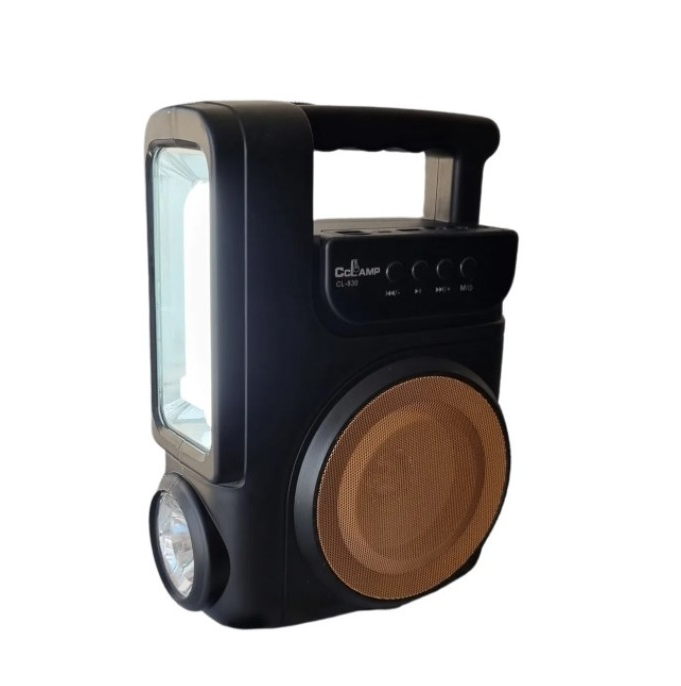 Incarcator Solar Universal CCLAMP CL-830 cu Player Bluetooth, Usb, Card TF, Radio FM, Lanterna si 1 Bec Led Extensibil