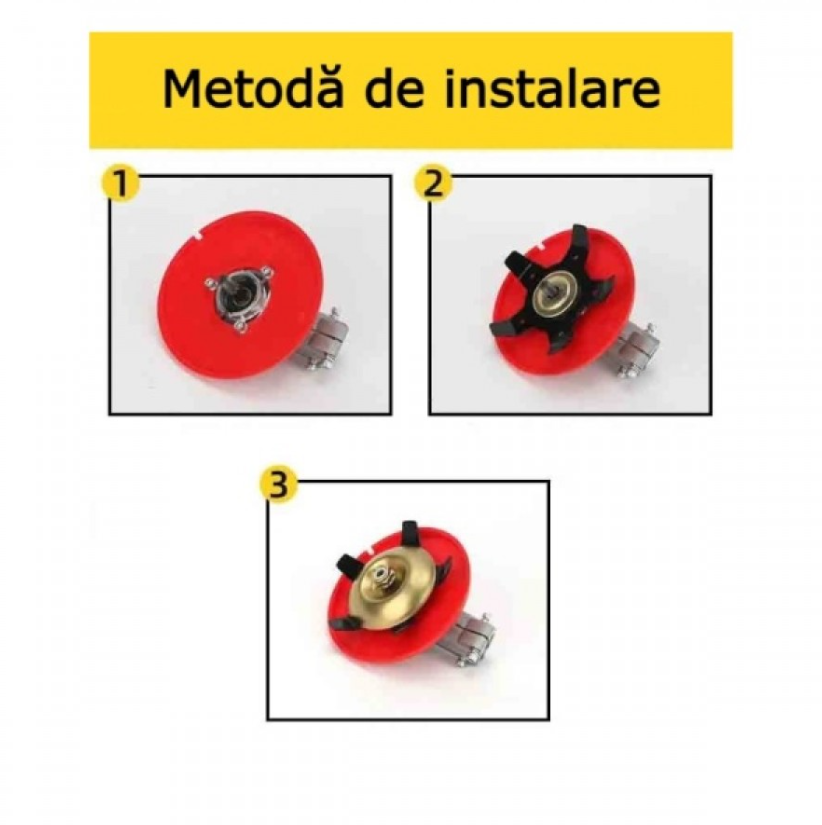 Disc pentru motocoasa cu 2 tipuri de lame + CADOU Ochelari protectie motocoasa transparenti PVC