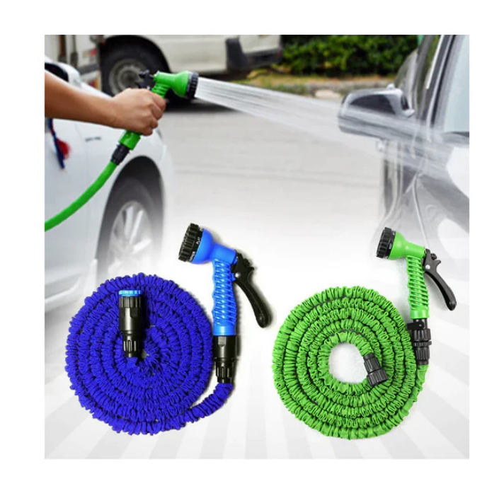 Aspersor pulsatoriu, plastic, cu trepied telescopic, 55-93 cm + Furtun extensibil 30m cu dispozitiv pulverizare