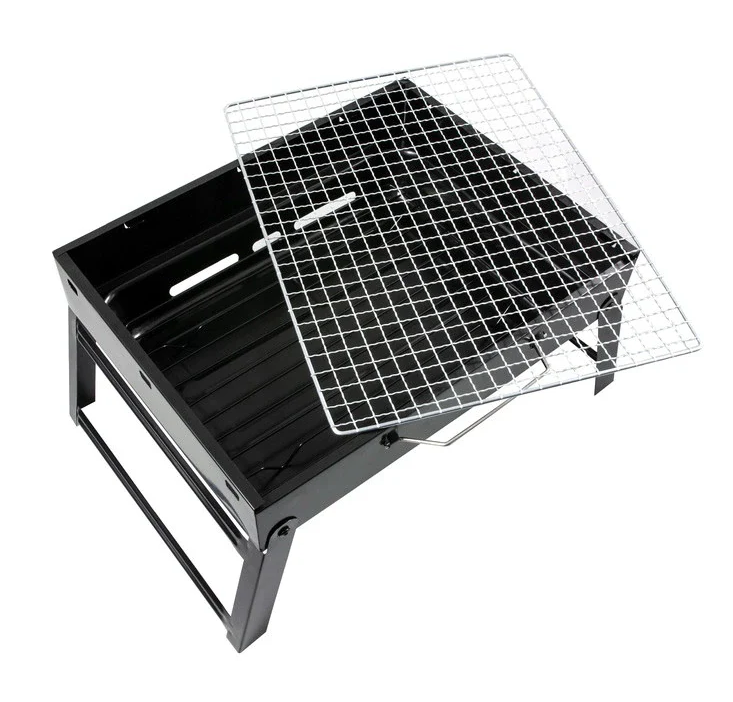 Gratar portabil din tabla pentru camping sau gradina 36x29x6.8cm