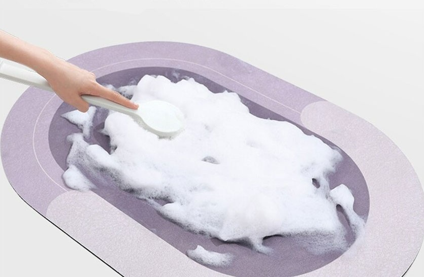 Covoras super absorbant pentru baie cu uscare rapida