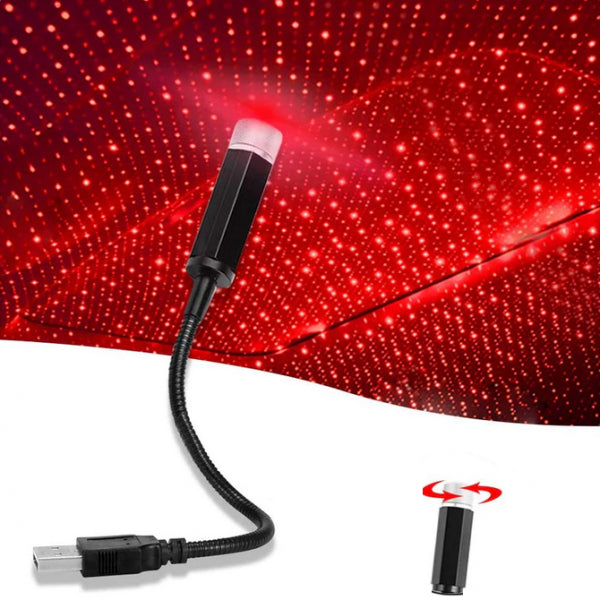 Lumina de Veghe Laser Ambiental Interior Rosu USB