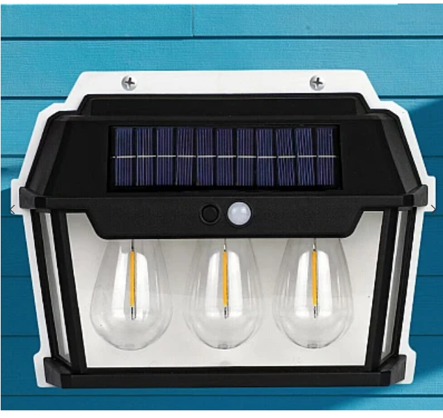 Lampa solara de perete HW 999-3W cu 3 led inductie si senzor miscare