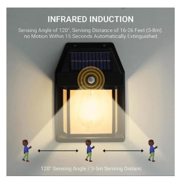 Set 6 x lampa led cu incarcare solara si senzor de lumina BK-888