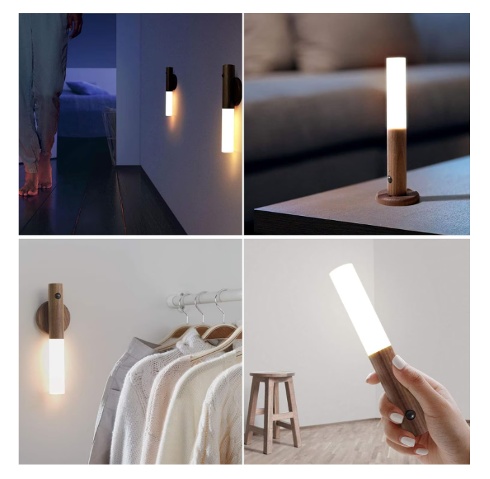 1+1 CADOU Lampa de veghe inteligenta, portabila, senzor de miscare, incarcare USB, magnetica