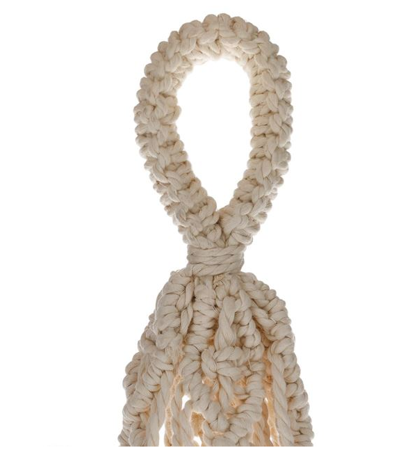 Masca Ghiveci Flori Suspendata Patrata Macrame 18x18x14cm