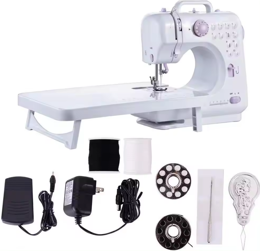 Masina de cusut multifunctionala cu accesorii portabila FHSM-505