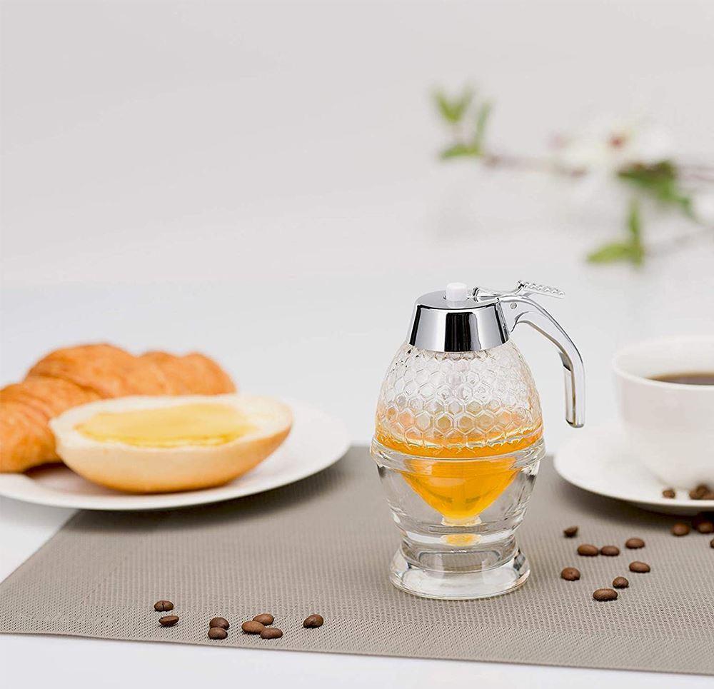Ceainic din sticla, filtru din inox, capacitate 1100 ml + CADOU Dozator miere