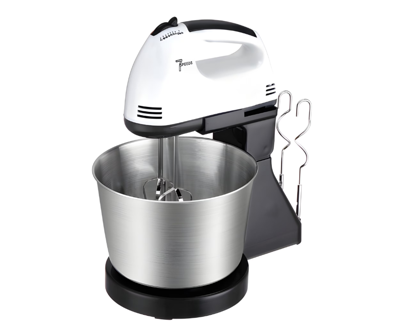 Mixer 2 in 1 cu bol din otel inoxidabil de 2L, 1200W, 7 viteze