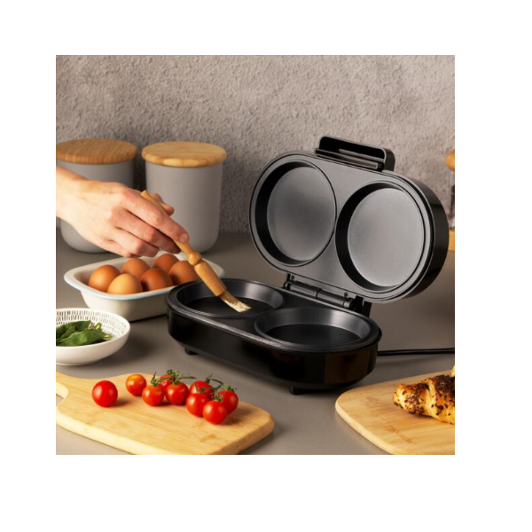 Aparat electric multifunctional dublu pentru burgeri/omleta/waffles/clatite, 850W