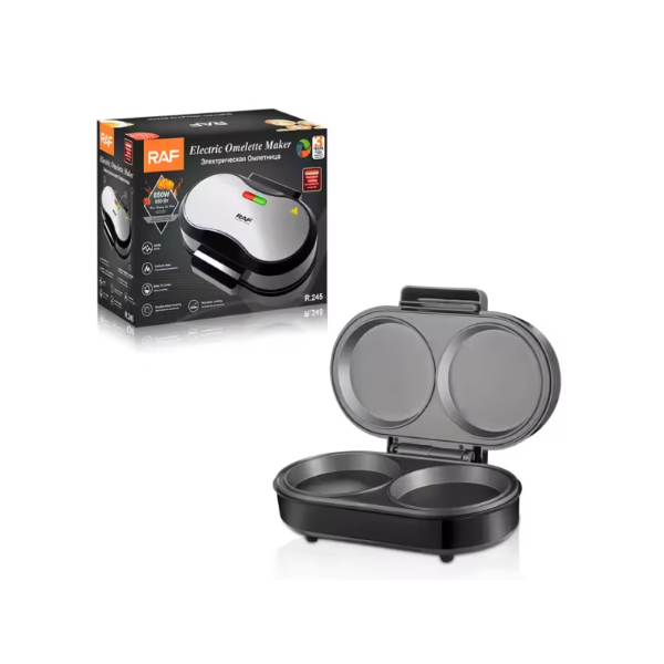 Aparat electric multifunctional dublu pentru burgeri/omleta/waffles/clatite, 850W