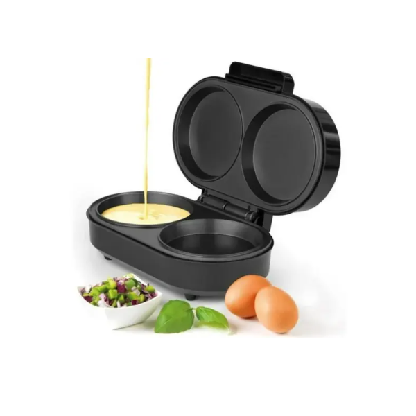 Aparat electric multifunctional dublu pentru burgeri/omleta/waffles/clatite, 850W