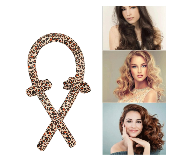 Set ondulare pentru bucle lejere, FARA CALDURA, tip bigudiu, Animal Print