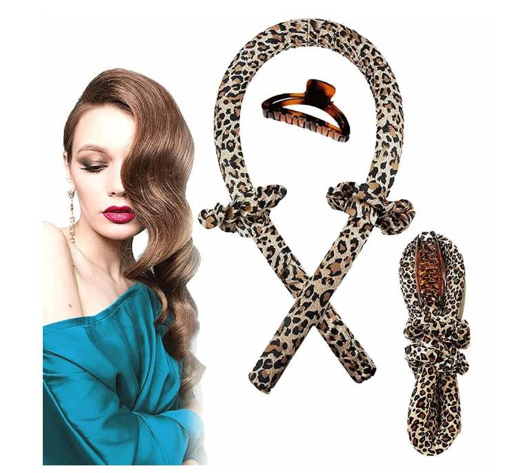 Set ondulare pentru bucle lejere, FARA CALDURA, tip bigudiu, Animal Print