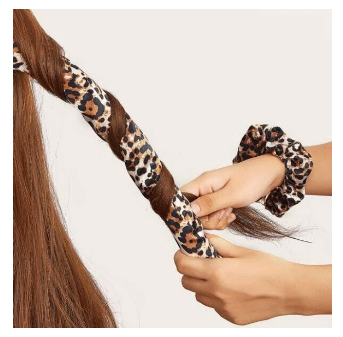 Set ondulare pentru bucle lejere, FARA CALDURA, tip bigudiu, Animal Print