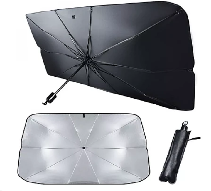 Parasolar tip umbrela pentru autoturisme 140 x 79 cm