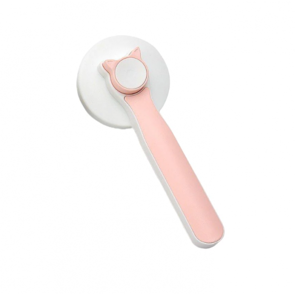 Perie par animale, cu buton autocuratare si peri masaj