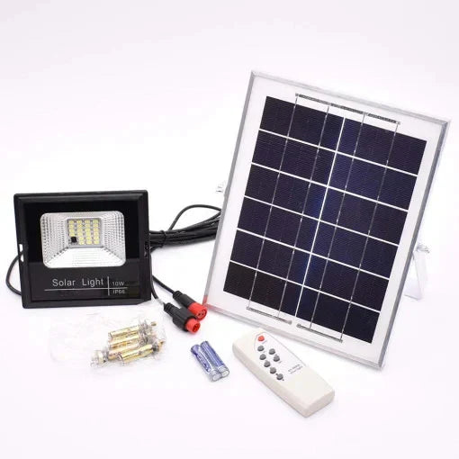 Proiector LED 10W cu panou solar si telecomanda