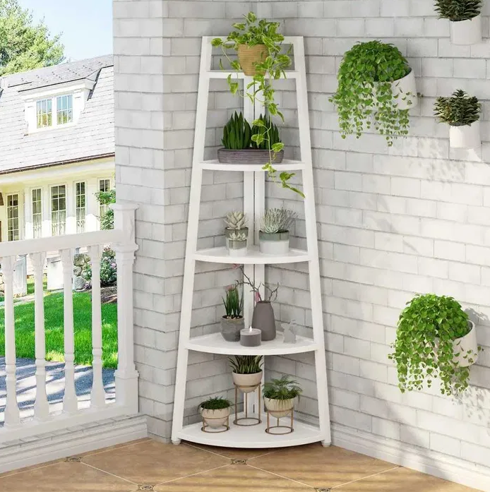 Raft De Colt Cu 5 Polite, Alb ,52 x 34 x 150 cm