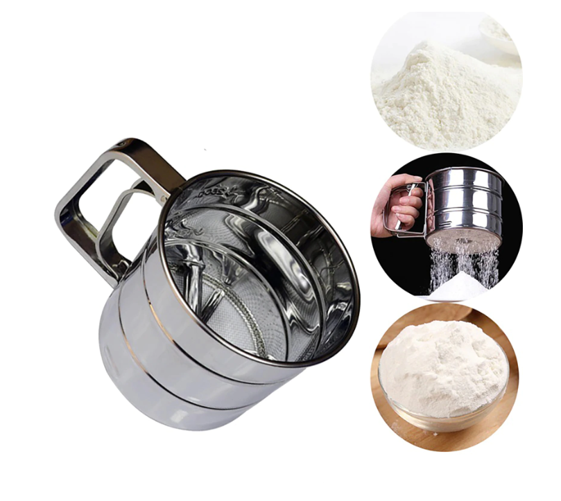 Sita faina/zahar, Inox, Capacitate 375 g, Argintiu