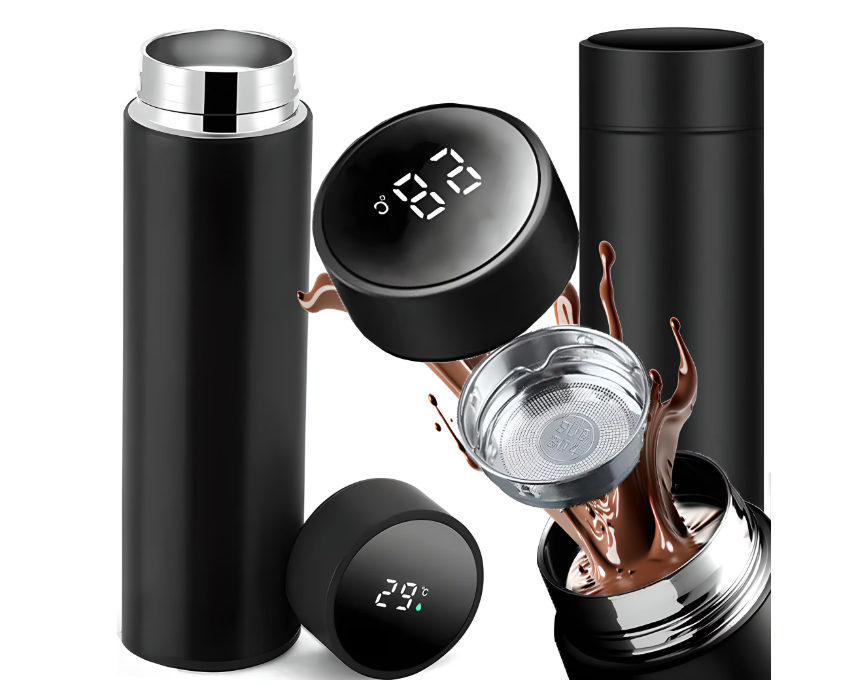 Oferta 1+1 - Termos Smart, otel inoxidabil, afisaj LED temperatura, 500ml