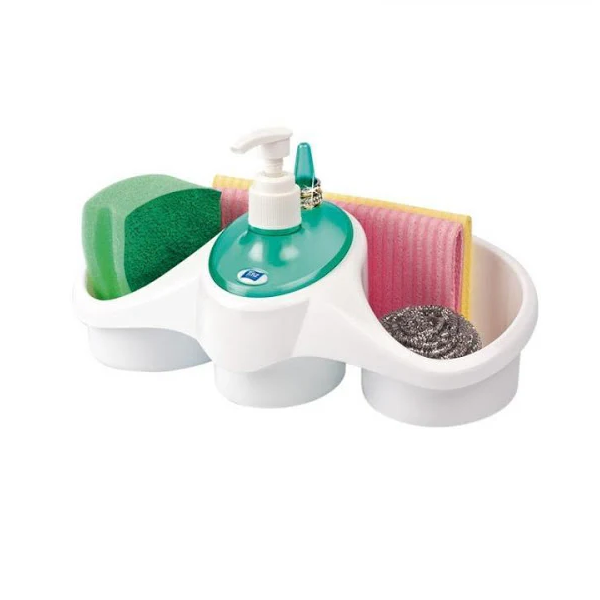 Dispenser detergent vase cu suport pentru burete